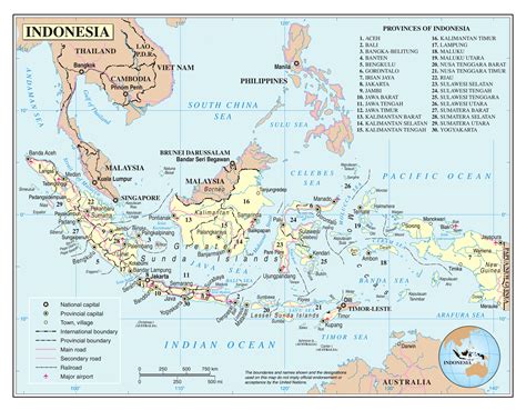 map of indonesia with capital cities
